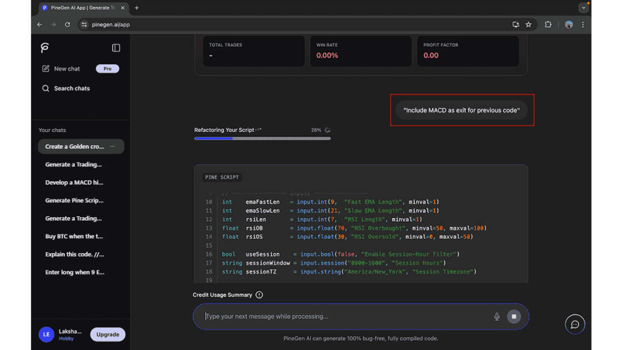 Continue with follow-up changes in the same conversation.